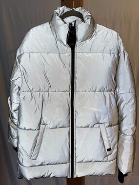 Reflective Silver Puffer Jacket